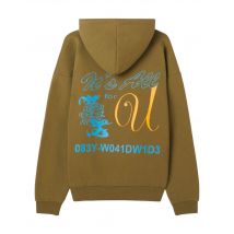 Obey For you extra heavy Hoodie felpa pesante con cappuccio - moss green S