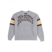 Pleasures Twitch chunky knit sweater Maglione con grafica - heather grey M