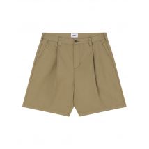 Obey Oliver pleated shorts sartoriali gamba larga - mermaid 30 (44)