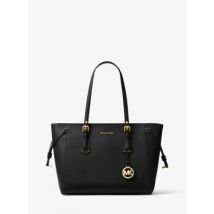 MK Tragetasche Voyager Medium Aus Quer Genarbtem Leder - Schwarz - Michael Kors