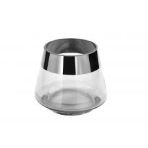 Teelichthalter Glas Silber Windlicht für 1 Teelicht JONA von Fink Höhe 9cm