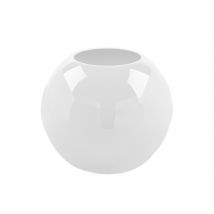 Vase Glas weiß Kugelvase rund Opalglas Dekovase Tischvase MOON von Fink Living