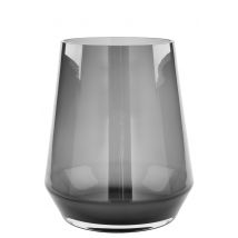Dekovase Vase Blumenvase Glas grau Deko Tischvase Linea 28 cm