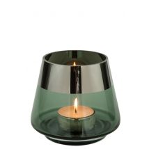 Teelichthalter aus Glas Deko Kerzenständer Windlicht JONA von Fink Höhe 13cm