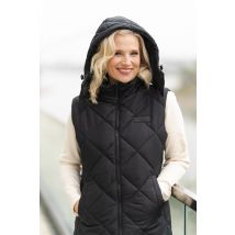 Lange Steppweste in schwarz von missforty germany