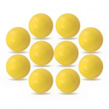 Lot de 10 balles Roberto Sport plastique jaunes