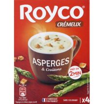 Royco soupe à la crème d'asperges & croûtons 4x15,0g Végétarien