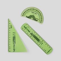Maped kit 3 instruments incassables twist n flex : 1 règle 15cm + 1 équerre 60° + 1 rapporteur 180°