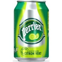 Perrier eau gazeuse minérale naturelle aromatisée au citron vert 33cl