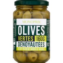 olives vertes dénoyautées 160g - Monoprix