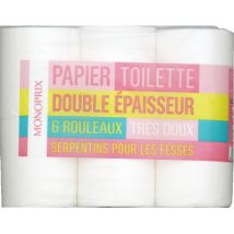 papier toilette double épaisseur x6 - Monoprix