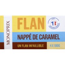 Monoprix flan nappé de caramel 4 x 100g pour Enfant - Monoprix
