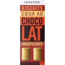 Monoprix biscuits croustillants coeur au chocolat 225g pour Enfant - Monoprix
