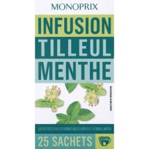 infusion tilleul menthe 25 sachets 40g - Monoprix