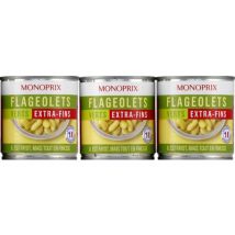 Monoprix flageolets verts extra-fins 3x130g - Monoprix