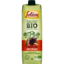 Soléou huile d'olive vierge extra bio extraite à froid 1l Biologique