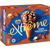 Extrême glaces trois chocolats x6 426g