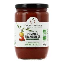 Côteaux nantais purée de pommes framboises sans sucres ajoutés bio 630g Biologique;produit Écologique;végétarien
