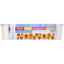 Monoprix yaourt brassés aux fruits mixés 8x125g - Monoprix