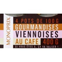 Monoprix viennoises au café x4 pots, 400g - Monoprix