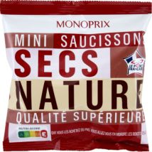 mini saucissons secs nature 75g - Monoprix