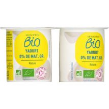 Monoprix bio yaourt nature 0% le pack de 4x125g Biologique - Monoprix Bio