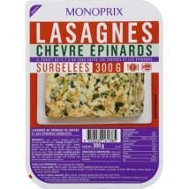 Monoprix lasagnes chèvre épinards 300g - Monoprix