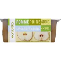 Monoprix purée pommes et poires sans sucres 4x100g - Monoprix