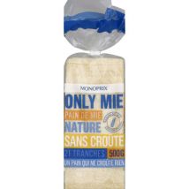 Monoprix pain de mie sans croûte 500g - Monoprix