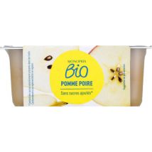 Monoprix bio compote pomme poire sans sucres ajoutés bio 4x100g Biologique - Monoprix Bio