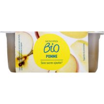 Monoprix bio compote pomme sans sucres ajoutés 4x100g Biologiqu E - Monoprix Bio