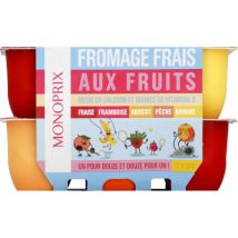Monoprix fromage frais aux fruits 12x50g pour Enfant - Monoprix