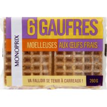 Monoprix gaufres aux oeufs x6 260g - Monoprix
