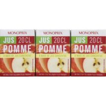 Monoprix jus de pomme à base de jus concentré 6x20cl - Monoprix