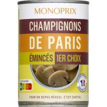 Monoprix champignons de paris emincés 230g - Monoprix