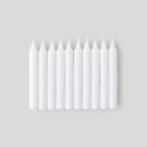 bougies non parfumées x10, blanc - Monoprix