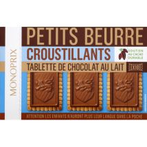 Monoprix petits beurre croustillants avec tablette de chocolat au lait 250g pour Enfant - Monoprix
