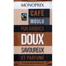 café moulu pur arabica doux, savoureux & parfumé, 250g Commerce Équitable - Monoprix