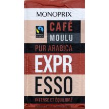 café moulu expresso pur arabica 250g Commerce Équitable - Monoprix