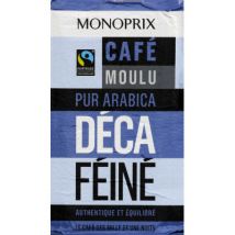 café moulu pur arabica décaféiné 250g Commerce Équitable - Monoprix
