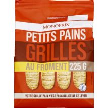 petits pains grillés au froment 225g - Monoprix