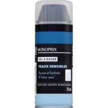 Monoprix gel à raser peaux sensibles 75ml pour homme - Monoprix