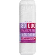 cotons maxi carrés duo x80 - Monoprix