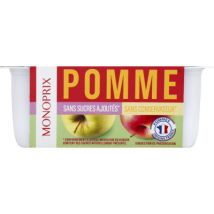 Monoprix purée de pommes sans sucres pack 4x90g - Monoprix