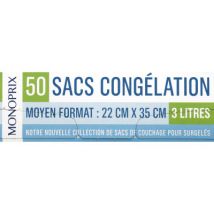 sacs congélation moyen format 3l - Monoprix