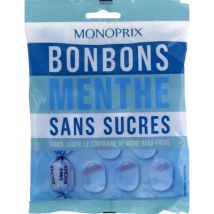 bonbons menthe sans sucres 110g - Monoprix