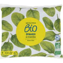 Monoprix bio épinards en branches bio 600g Biologique - Monoprix Bio