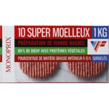 Monoprix viande hachée super moelleux mg 15% 1kg - Monoprix