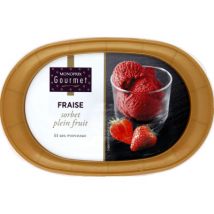 sorbet plein fruit fraise et ses morceaux 337g - Monoprix Gourmet