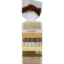 pain de mie complet sans croûte 500g - Monoprix